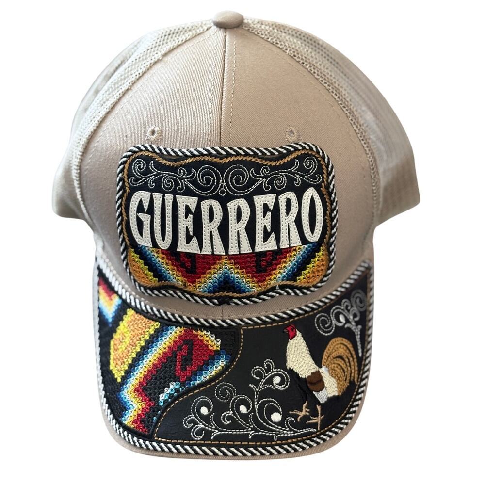 Guerrero Embroidered Rooster Trucker Hat Mesh Back Unisex